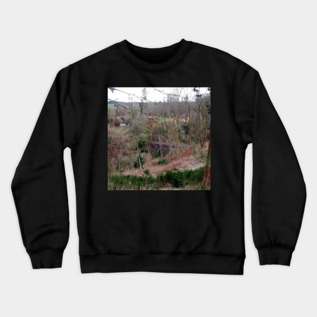 Cadzow Castle Remains & Dukes Bridge, Chatelherault Country Park Crewneck Sweatshirt by MagsWilliamson